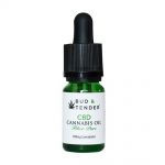 bud and tender cbd oil green bottle by it's self