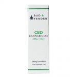 bud and tender cbd oil white packaging by it self