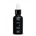 CBD Oil Bottle number 30 written on front black bottle white top